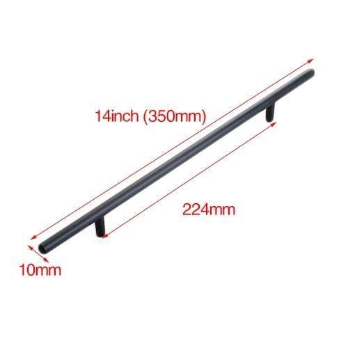 NAIERDI Brushed Black Gold Straight Cupboard Handles Knobs Stainless Steel Brushed Black Gold Kitchen Door Handles Cabinet Pull JadeMoghul Inc. 