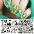 Nail Art Rectangle Stamping Template Line Flower Butterfly Manicure Image Plate DIY Nail Painting-19366-JadeMoghul Inc.