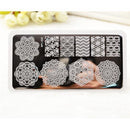 Nail Art Rectangle Stamping Template Line Flower Butterfly Manicure Image Plate DIY Nail Painting-21814-JadeMoghul Inc.