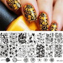 Nail Art Rectangle Stamping Template Line Flower Butterfly Manicure Image Plate DIY Nail Painting-21815-JadeMoghul Inc.