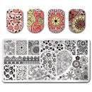 Nail Art Rectangle Stamping Template Line Flower Butterfly Manicure Image Plate DIY Nail Painting-36304-JadeMoghul Inc.