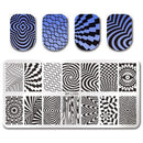 Nail Art Rectangle Stamping Template Line Flower Butterfly Manicure Image Plate DIY Nail Painting-36308-JadeMoghul Inc.