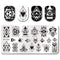 Nail Art Rectangle Stamping Template Line Flower Butterfly Manicure Image Plate DIY Nail Painting-36312-JadeMoghul Inc.