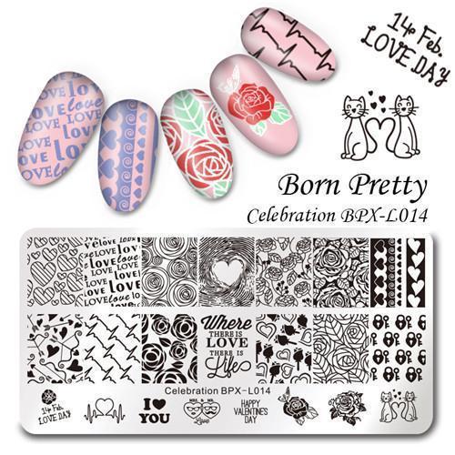 Nail Art Rectangle Stamping Template Line Flower Butterfly Manicure Image Plate DIY Nail Painting-38220-JadeMoghul Inc.