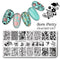 Nail Art Rectangle Stamping Template Line Flower Butterfly Manicure Image Plate DIY Nail Painting-38740-JadeMoghul Inc.
