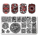 Nail Art Rectangle Stamping Template Line Flower Butterfly Manicure Image Plate DIY Nail Painting-39484-JadeMoghul Inc.