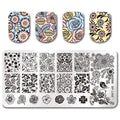 Nail Art Rectangle Stamping Template Line Flower Butterfly Manicure Image Plate DIY Nail Painting-39489-JadeMoghul Inc.