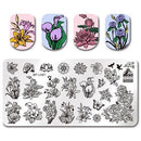 Nail Art Rectangle Stamping Template Line Flower Butterfly Manicure Image Plate DIY Nail Painting-39490-JadeMoghul Inc.
