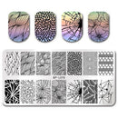 Nail Art Rectangle Stamping Template Line Flower Butterfly Manicure Image Plate DIY Nail Painting-40069-JadeMoghul Inc.