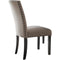 Nailhead Trim Fabric Upholstered Wooden Side Chair, Set of 2, Beige and Brown-Accent Chairs-Beige and Brown-Wood and Fabric-JadeMoghul Inc.