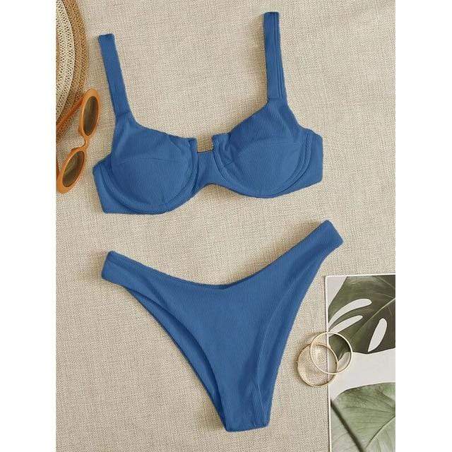 NAKIAEOI 2020 New Sexy Bikinis Women Swimsuit High Waisted Bathing Suits Swim Halter Push Up Bikini Set Plus Size Swimwear 4XL AExp