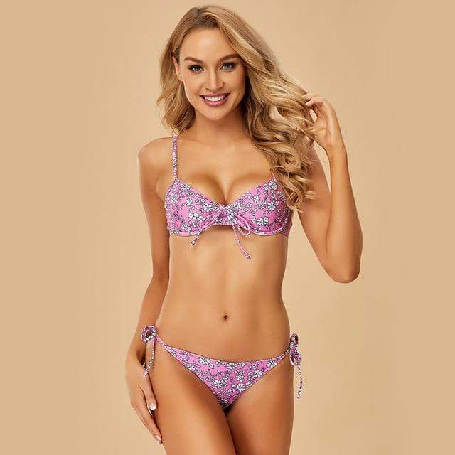 NAKIAEOI 2020 New Sexy Bikinis Women Swimsuit High Waisted Bathing Suits Swim Halter Push Up Bikini Set Plus Size Swimwear 4XL AExp