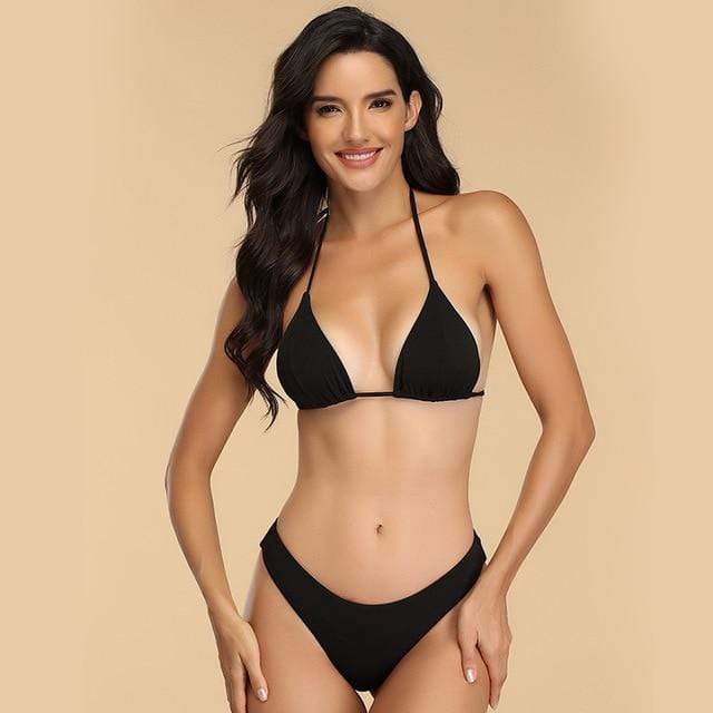 NAKIAEOI 2020 Sexy Cross Brazilian Bikinis Women Swimwear Swimsuit Push Up Bikini Set Halter Top Beach Bathing Suits Swim Wear AExp