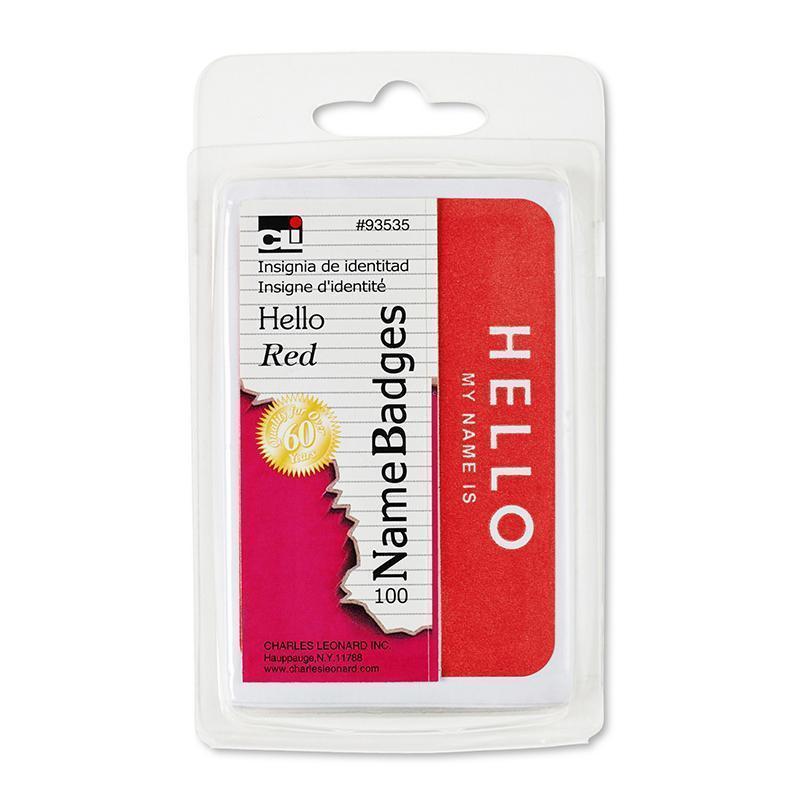 NAME BADGES HELLO RED-Supplies-JadeMoghul Inc.