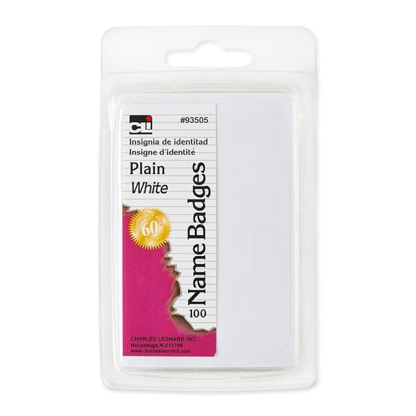 NAME BADGES PLAIN WHITE-Supplies-JadeMoghul Inc.