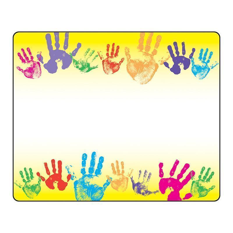 NAME TAGS RAINBOW HANDPRINTS 36PK-Learning Materials-JadeMoghul Inc.