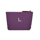 Napa Linen Cosmetic Bag - Plum (Pack of 1)-Personalized Gifts for Women-JadeMoghul Inc.