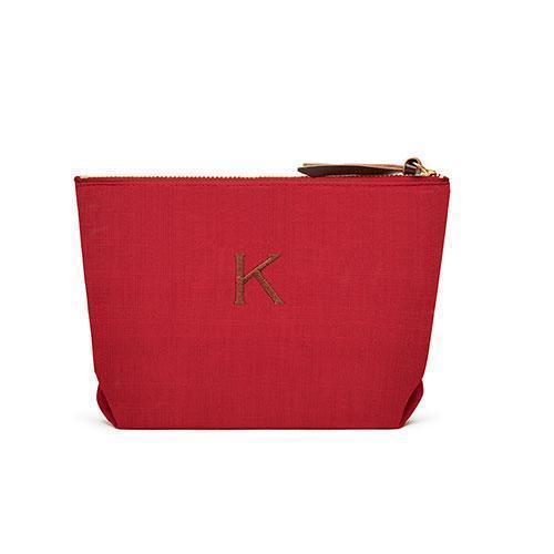 Napa Linen Cosmetic Bag - Red (Pack of 1)-Personalized Gifts for Women-JadeMoghul Inc.