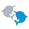 NARWHAL 3 INCH 2-COLOR CUT-OUTS-Learning Materials-JadeMoghul Inc.