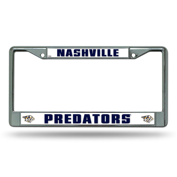 License Plate Frames Nashville Predators Chrome Frames