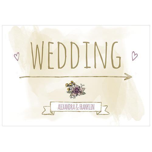 Natural Charm Directional Sign (Pack of 1)-Wedding Signs-JadeMoghul Inc.