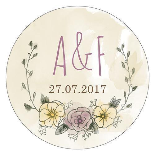 Natural Charm Small Sticker (Pack of 1)-Wedding Favor Stationery-JadeMoghul Inc.