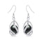 Natural Freshwater Pearl Drop Earrings Set In 925 Sterling Silver-black pearl-JadeMoghul Inc.