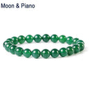 Natural Green Agates Strand Bracelets Round Beads Ornaments Men and Women Energy Jewelry for Lovers Christmas Gift New--JadeMoghul Inc.