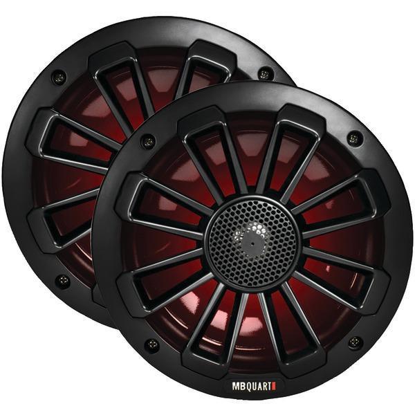 Nautic Series 6.5" 120-Watt 2-Way Coaxial Speaker System with Matte Black Finish (With LED Illumination)-Speakers, Subwoofers & Tweeters-JadeMoghul Inc.