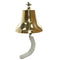 Nautical 6 Inches Metal Ship Bell With Wall Bracket, Gold-Decorative Objects and Figurines-Gold-Brass-JadeMoghul Inc.