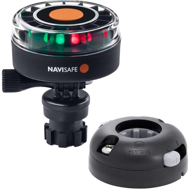 Navisafe Navilight 2NM Tricolor w-Navimount Base Horizontal Mount - Black [340KIT7]-Navigation Lights-JadeMoghul Inc.