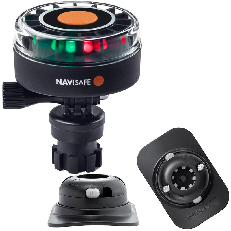 Navisafe Navilight 2NM Tricolor w-Navimount Base RIB Mount - Black [340KIT2]-Navigation Lights-JadeMoghul Inc.