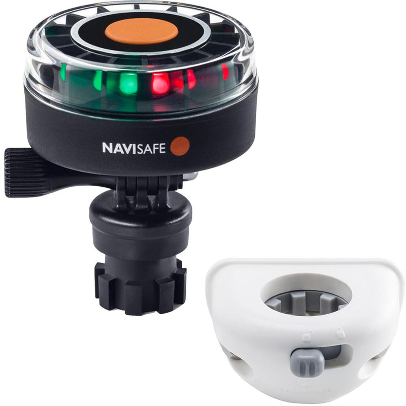 Navisafe Navilight 2NM Tricolor w-Navimount Base Vertical Mount - White [340KIT6]-Navigation Lights-JadeMoghul Inc.