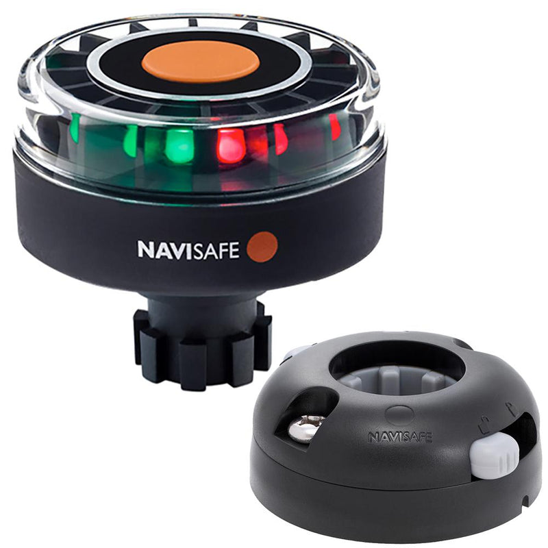 Navisafe Navilight Tricolor 2NM w-Navibolt Base Horizontal Mount - Black [342KIT7]-Navigation Lights-JadeMoghul Inc.