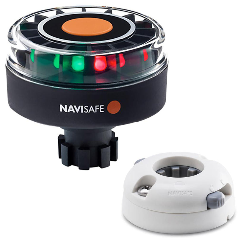 Navisafe Navilight Tricolor 2NM w-Navibolt Base Horizontal Mount - White [342KIIT5]-Navigation Lights-JadeMoghul Inc.