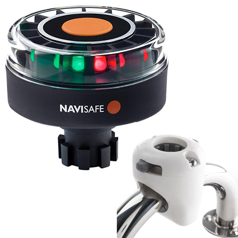 Navisafe Navilight Tricolor 2NM w-Navibolt Base Rail Mount - White [342KIT3]-Navigation Lights-JadeMoghul Inc.