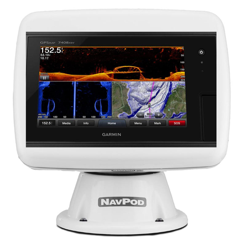 NavPod PP4800-20 PowerPod Pre-Cut f-Garmin 7408 - 7408xsv - 7608 - 7608xsv [PP4800-20]-Display Mounts-JadeMoghul Inc.