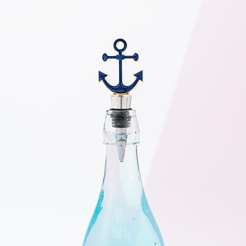 Navy Anchor Bottle Stopper (Pack of 1)-Popular Wedding Favors-JadeMoghul Inc.