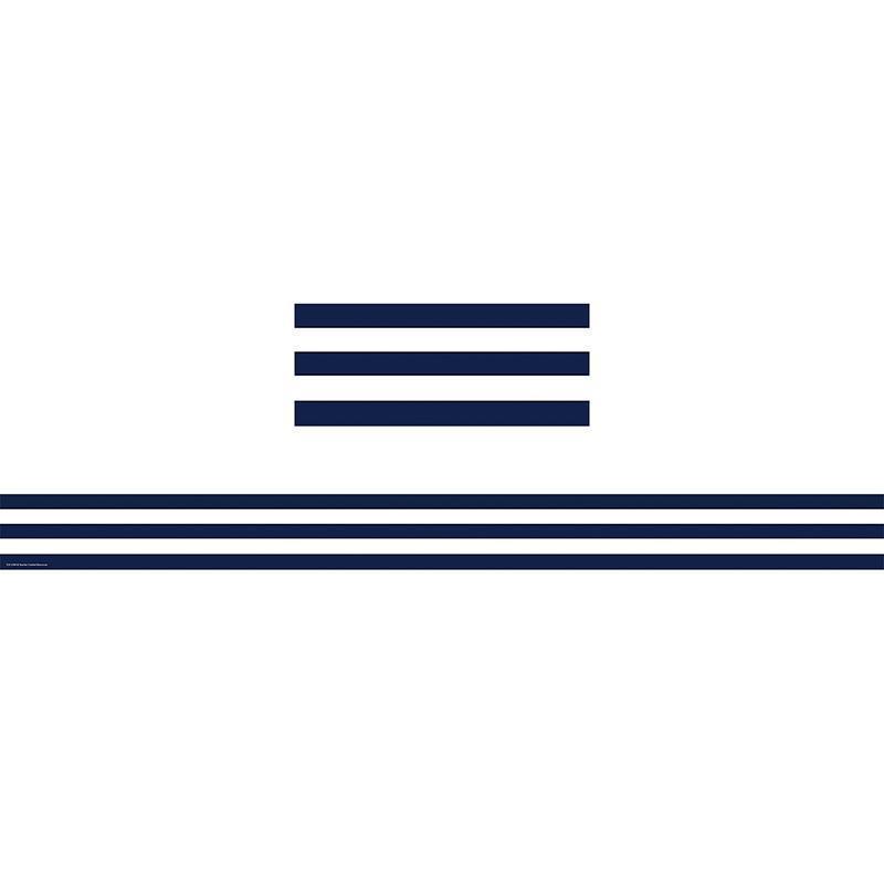 NAVY BLUE AND WHITE STRIPES-Learning Materials-JadeMoghul Inc.