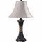 Naya Reeded Base Table Lamp in Espresso and Gold-Table Lamps-Espresso, Gold-Polyresin-JadeMoghul Inc.