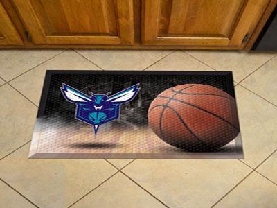 Welcome Mat NBA Charlotte Hornets Scraper Mat 19"x30" Ball