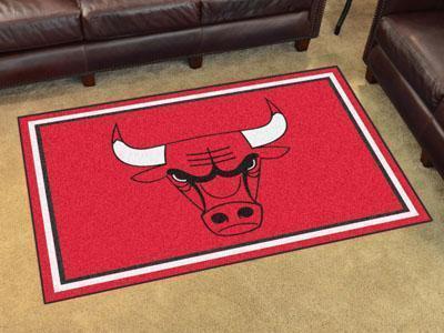 4x6 Area Rugs NBA Chicago Bulls 4'x6' Plush Rug