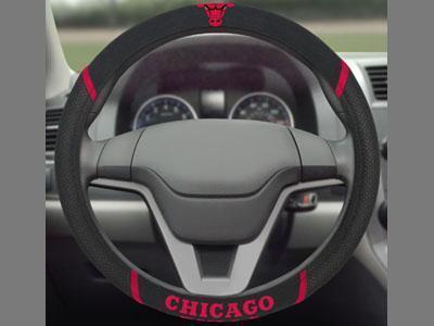 Logo Mats NBA Chicago Bulls Steering Wheel Cover 15"x15"