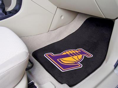 Car Mats NBA Los Angeles Lakers 2-pc Carpeted Front Car Mats 17"x27"
