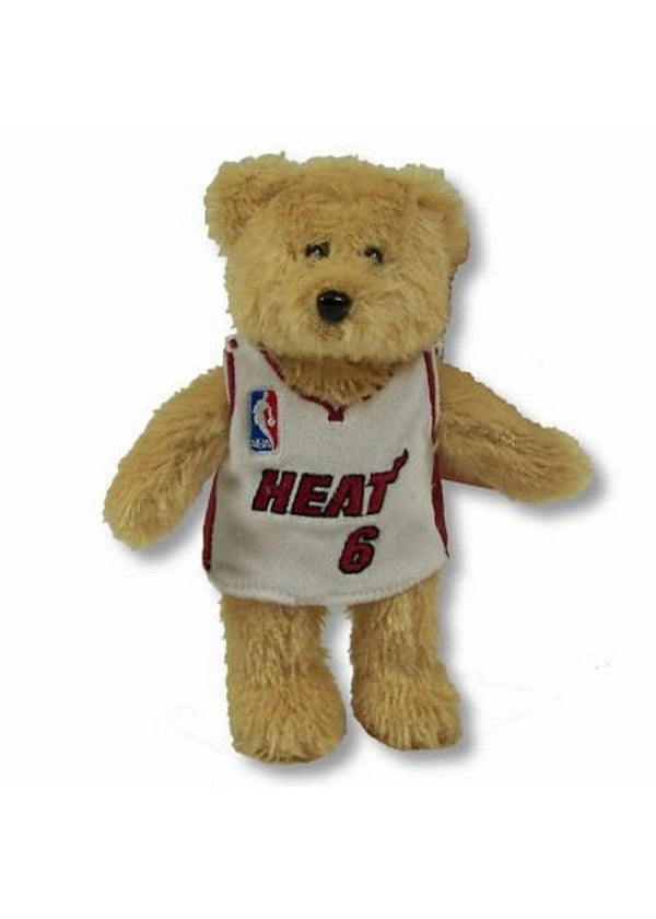 NBA Miami Heat LeBron James 8-Inch Fuzzy Jersey Bear - Home-LICENSED NOVELTIES-JadeMoghul Inc.