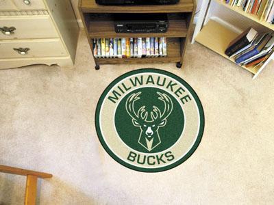Round Outdoor Rugs NBA Milwaukee Bucks Roundel Mat 27" diameter
