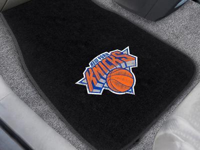 Rubber Car Mats NBA New York Knicks 2-pc Embroidered Front Car Mats 18"x27"