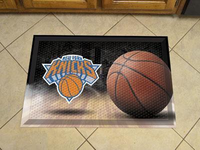 Outdoor Welcome Mats NBA New York Knicks Scraper Mat 19"x30" Ball
