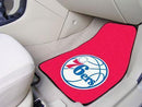 Car Floor Mats NBA Philadelphia 76ers 2-pc Carpeted Front Car Mats 17"x27"