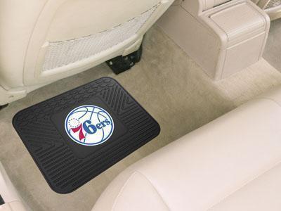 Rubber Car Floor Mats NBA Philadelphia 76ers Utility Car Mat 14"x17"